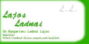 lajos ladnai business card